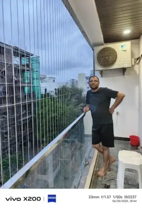 Invisible Grills installation in Chennai — invisible grills service by Feather Guard Safety Nets, photo 3