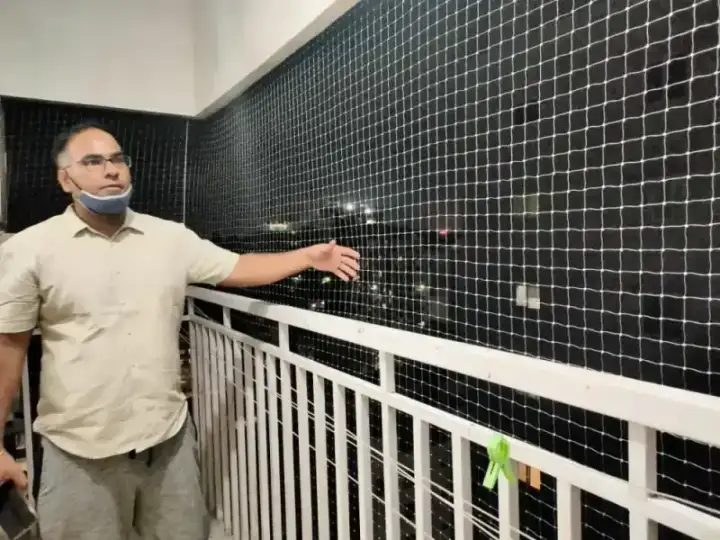 Customer video testimonial for pigeon net installation in Anna Nagar Chennai