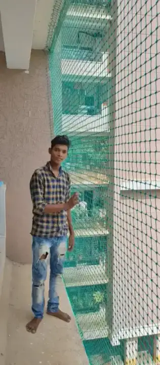 Video showing safety net installation process at Velachery Chennai apartment